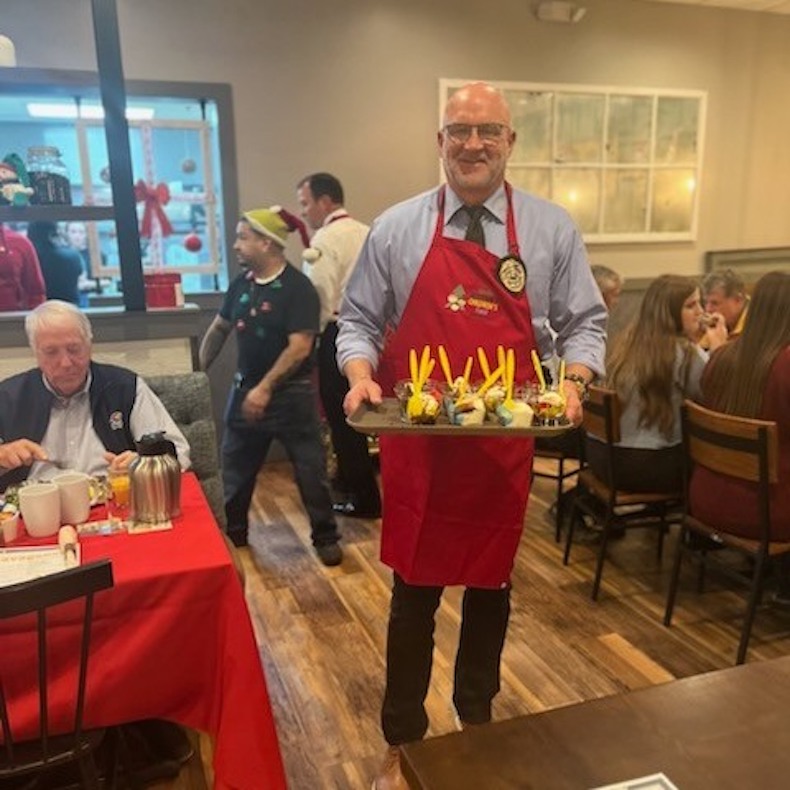 Olathe Police Chief Mike Butaud at the annual Eggstravaganza fundraiser in November 2023. That fundraiser is one of the biggest charity events that helps support the Olathe Mayor's Children's Fund each year. 