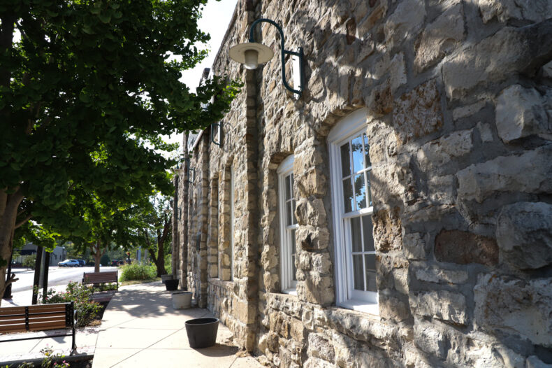 The old Strang Line Car Barn in downtown Overland Park.