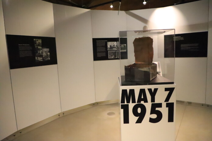 The Johnson County Museum plans to display the contents of the time capsule discovered in the cornerstone of the old courthouse through May.