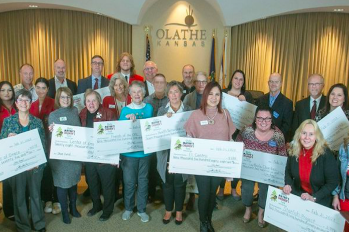 Money from the 2022 Olathe Mayor's Children's Fund was distributed to the partner charities at the beginning of 2023.