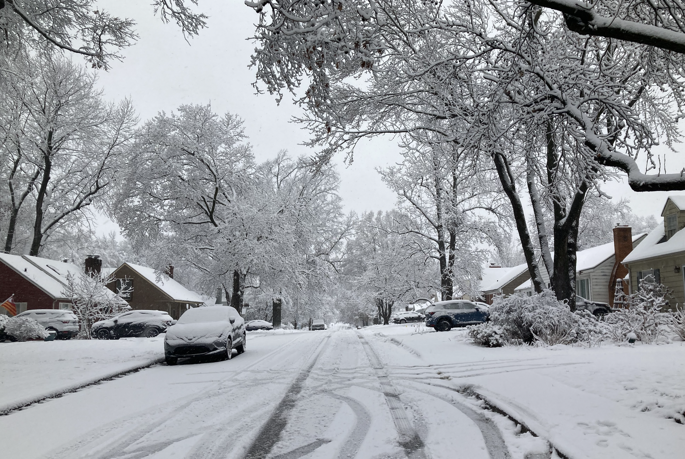 The impacts of a winter storm in Johnson County being felt in Roeland Park Tuesday morning.