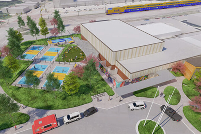Rendering of Lenexa Old Town Activity Center.