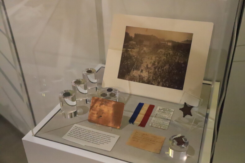 Items from the 1891 courthouse time capsule are part of the exhibit.