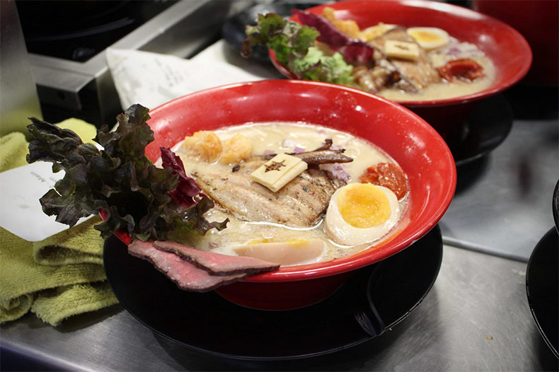 KC Craft Ramen makes everything from scratch, including its noodles and broth, which has a rich, umami flavor made by simmering pork and chicken bones for hours.