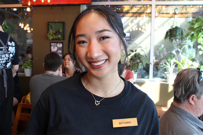 Server Bethany Difuntorum, who’s Filipina, moved to Johnson County from Oklahoma last year and applied to work for KC Craft Ramen when she saw the line out the door.