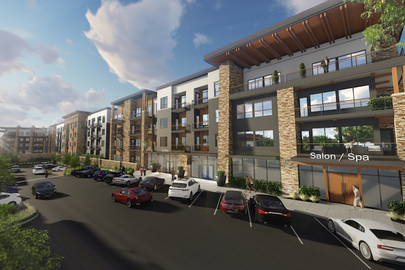 Cedar Ridge in Olathe's Cedar Creek area would have 300 apartment units, 11 townhome units as well as nearly 45,000 square feet of new commercial space, both stacked in the apartment building and free-standing.