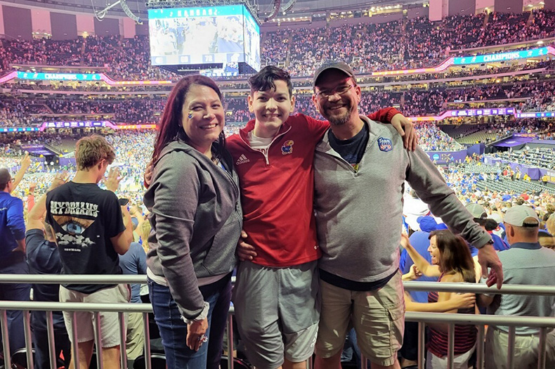 Tom Bemberger Lenexa teen continues to inspire KU Men's Basketball team
