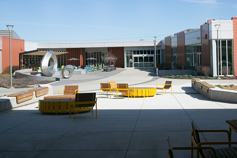 The Merriam Community Center from the library 