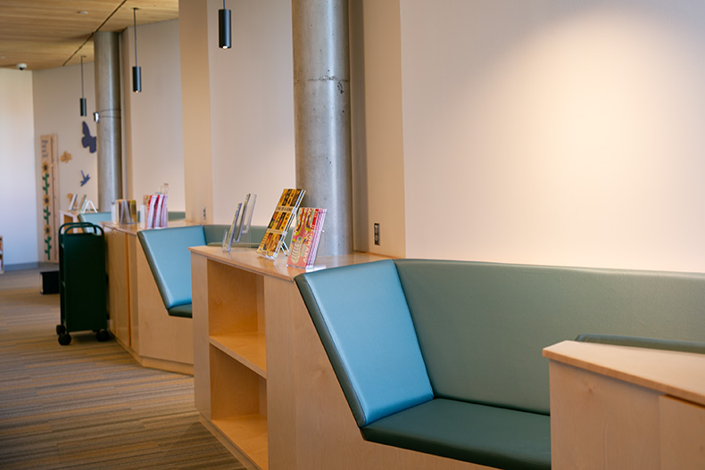 Reading nooks at Merriam Plaza Library 