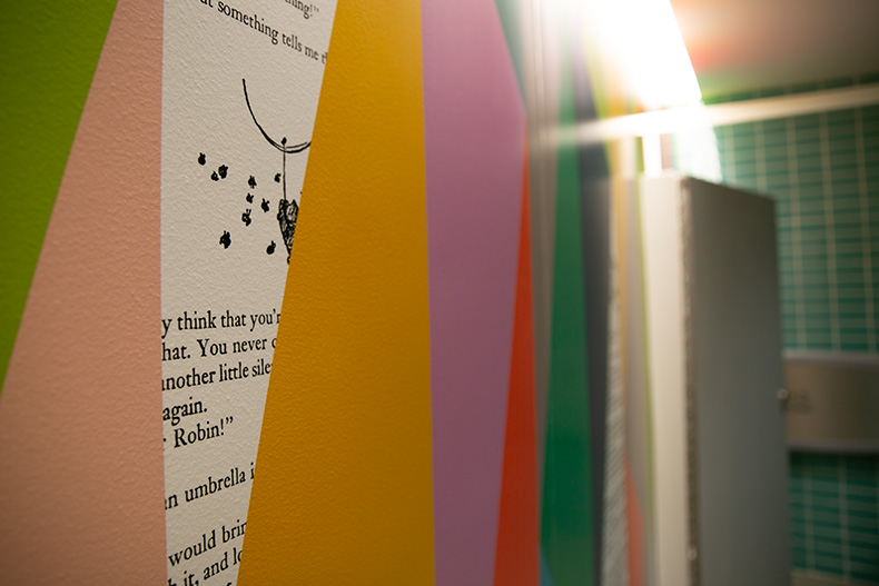 The restrooms at Merriam Plaza Library 