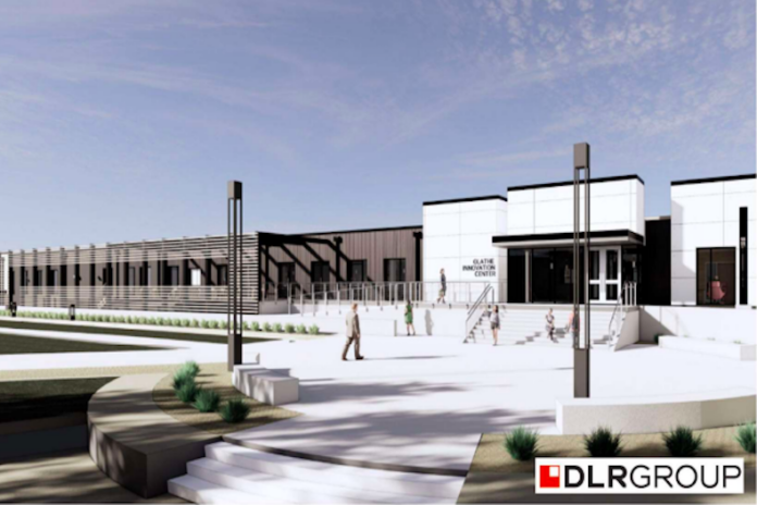 The future Olathe Innovation Center, planned in the old Lindenwood Business Center off I-35 and Santa Fe, will host several of the district's career and technical education programs.