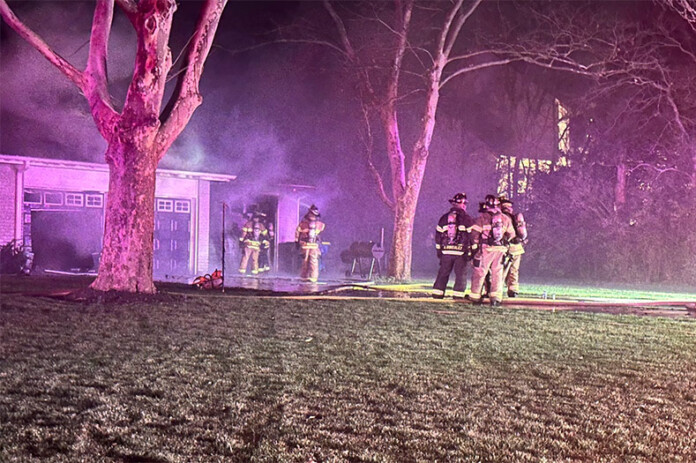 Crews battle early morning house fire in western Shawnee
