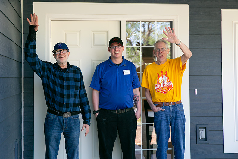 Renters of the Friends of JCDS' first-ever house built from scratch.