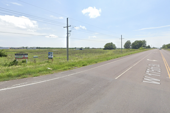 The southwest corner of 175th Street and Pflumm, where Wolf Creek Plaza is planned.