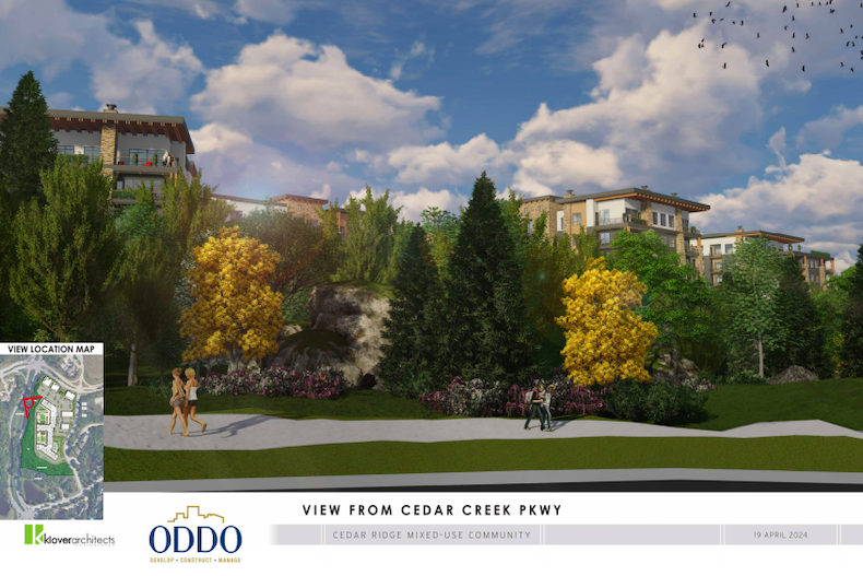 Cedar Ridge would sit near the entrance to the high-end Cedar Creek area in northwest Olathe.