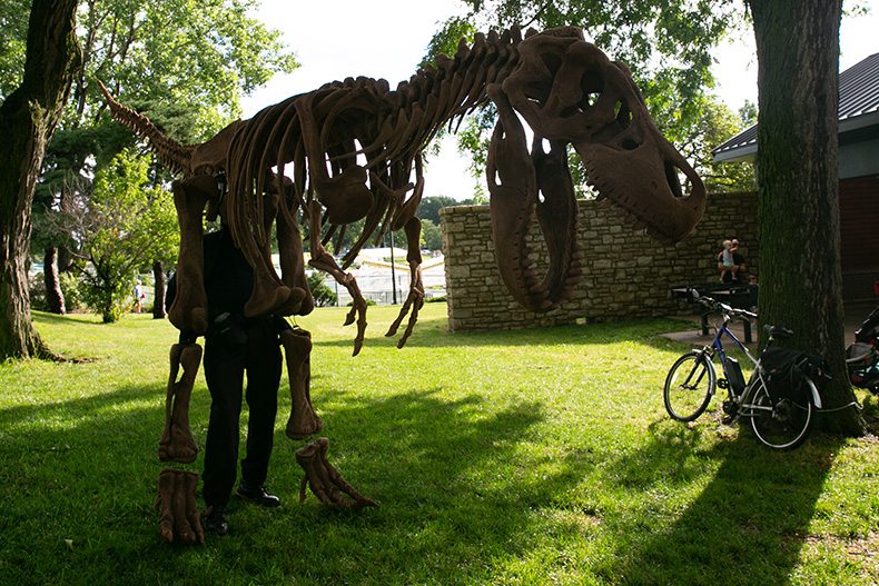 Dinosaur at VillageFest 2024.