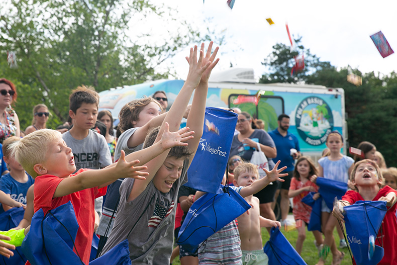 VillageFest 2024 candy throwing