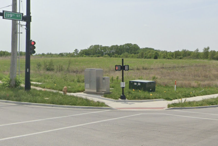 The southwest corner of 119th Street and Renner in Olathe, the proposed location of part of a STAR bond incentive district in the Olathe Gateway area.