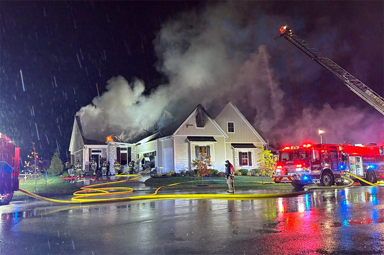Overland Park crews investigate overnight duplex fire