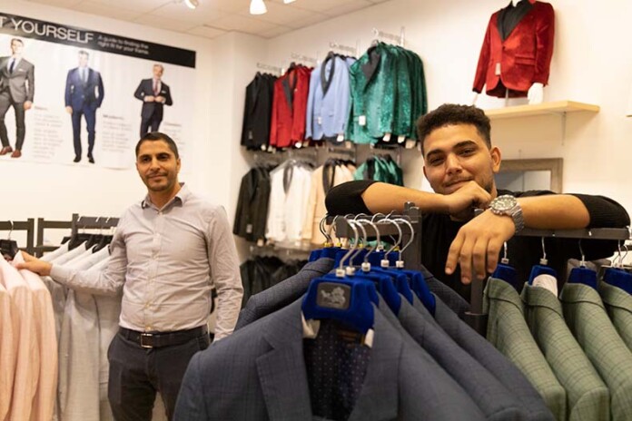 Medhi Neji (left) and Mohamed Romdhani, owners of AB&M Italian Suits.