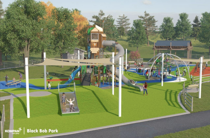 The renovated Black Bob Park in southern Olathe is expected to feature an inclusive playground.