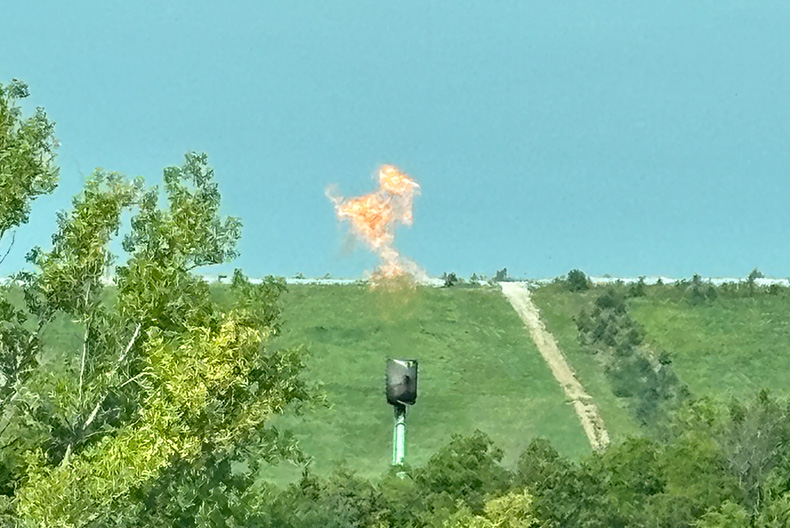 Methane flares