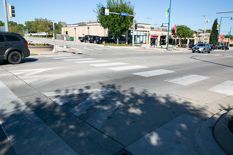 A speed table in downtown Mission