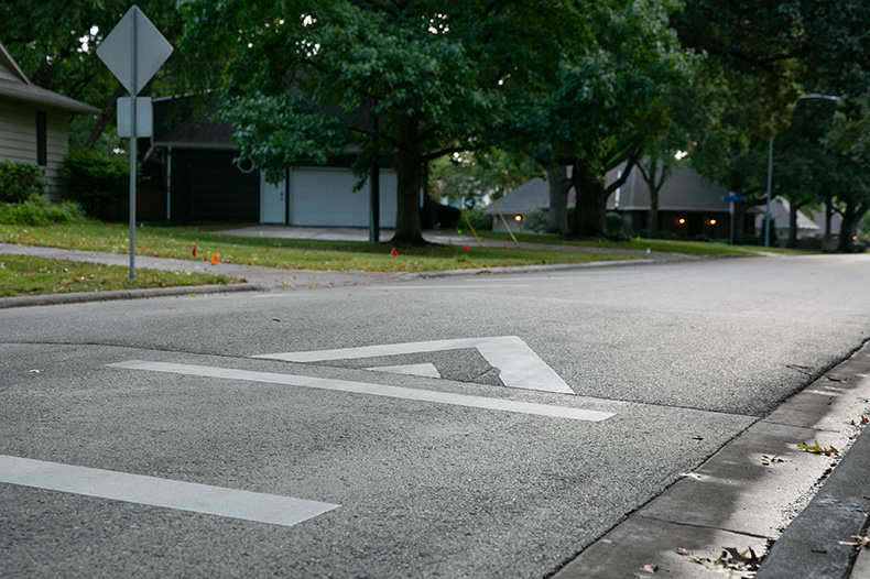 Traffic calming measure in Prairie Village