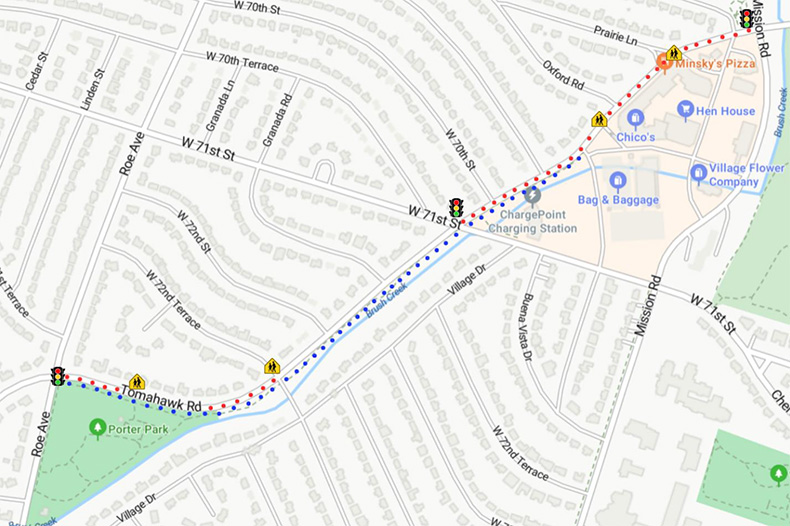 Tomahawk Road traffic study section