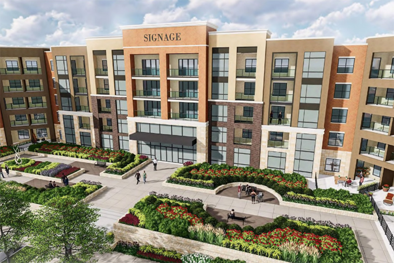 5665 Foxridge luxury apartment complex rendering