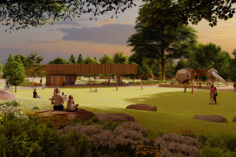 A rendering of what could become Westwood's new park