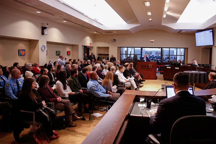 The swearing-in ceremony for five county elected officials took place Monday, Jan. 13, at the Johnson County Administration Building in Olathe.