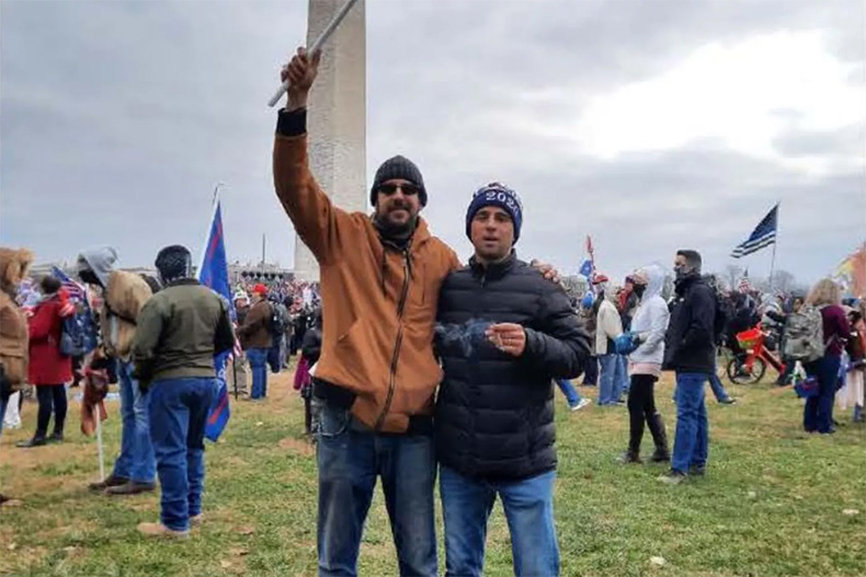 According to the FBI, Mark Roger Rebegila, right, provided this photograph of himself to an FBI agent.