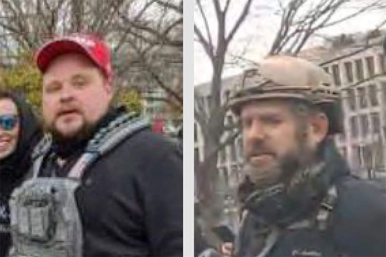 Michael Eckerman, left, and Christopher Kuehne, right, as identified in FBI documents.