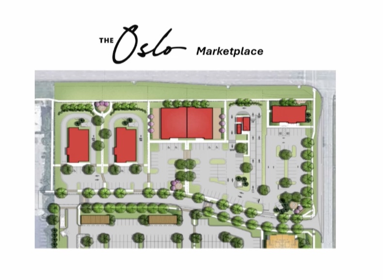 Conceptual renderings of the OsLo Marketplace commercial center planned at 135th and Antioch near the OsLo apartments.
