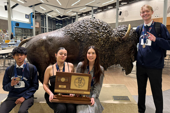 Members of the Blue Valley Southwest debate team.