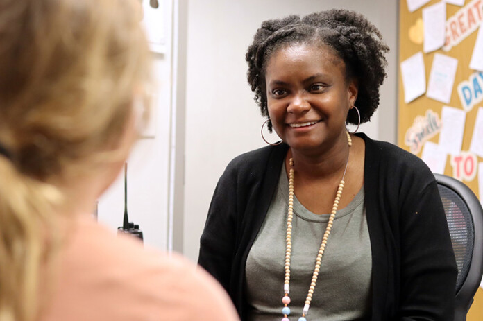 Quisha Mitchell, a social worker at Valley Park Elementary