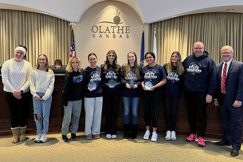 The Olathe Northwest tennis team.
