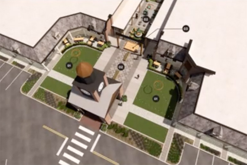 Clock tower bird's eye view