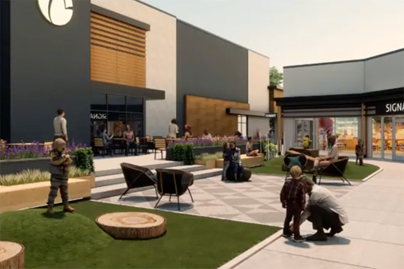 Macy's redevelopment patio space