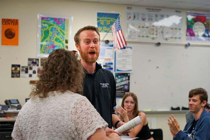 Andrew Taylor, a science and engineering teacher at Olathe Northwest High School