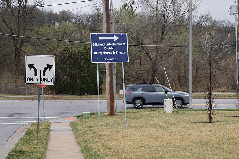 Sign advertising Midland Entertainment District