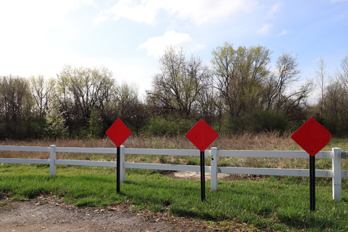 Undeveloped property south of the existing Red Hawk Run neighborhood in northern Olathe.