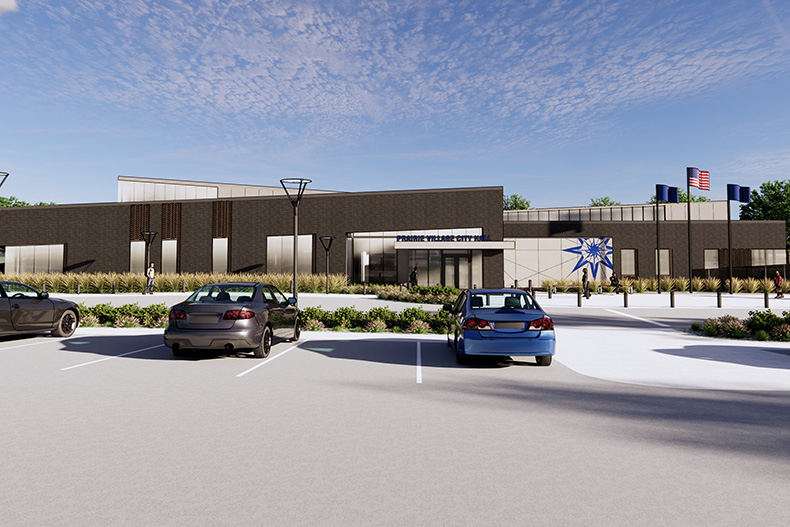 A rendering of the new Prairie Village City Hall