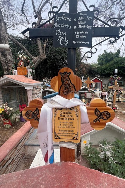 Cemeteries in Mexico are regularly visited by family and friends who often leave offerings and other mementos. This is the tomb of Cornelio Martinez Dominguez, the grandfather of a Roeland Park resident who was detained, deported and not allowed to reenter the U.S. after he went to pay his respects. 