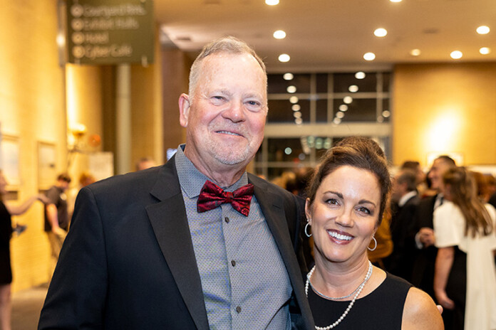Jon Stewart (left) was named Johnson Countian of the Year for 2025.