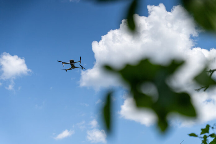 A drone in flight