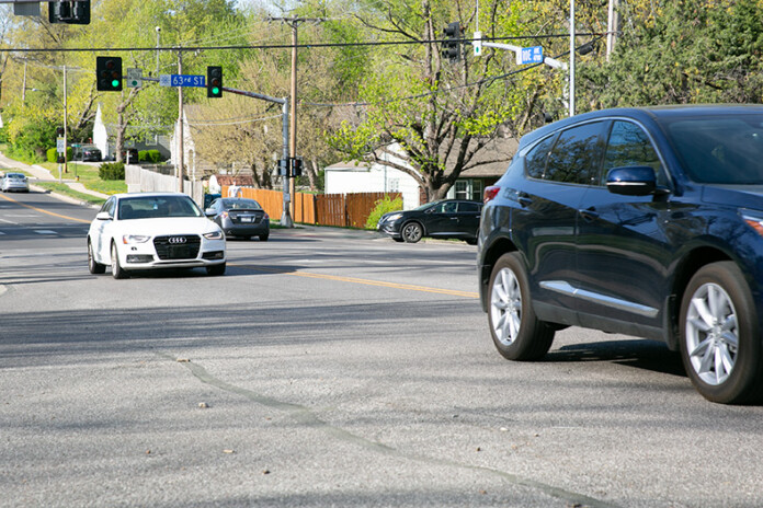 Roe Avenue at 63rd Street in Prairie Village