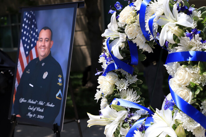 Overland Park Officer Mike Mosher was killed in the line of duty five years ago.