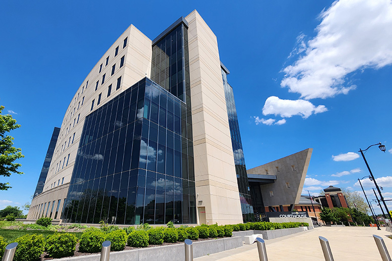 The Johnson County Courthouse.